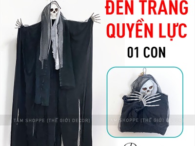 Con ma trắng đen quyền lực dài 100cm HLW-MAQUY-13