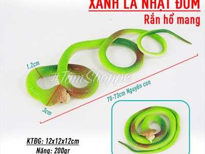 Con rắn hổ mang cao su dẻo 70cm nhiều màu TCV-RAN-02