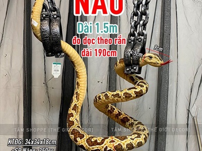 Con rắn lớn trang trí dài 190cm (con trăn) nhồi bông TCV-RAN-03
