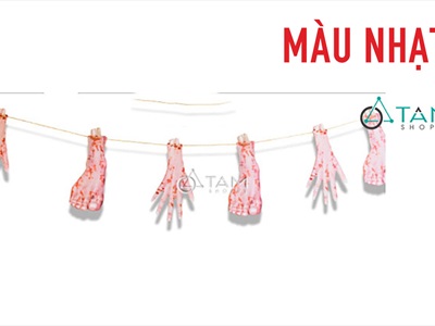Dây banner giấy treo tay chân máu nhiều kiểu [Kèm dây - hình in] BANER-HLW-10