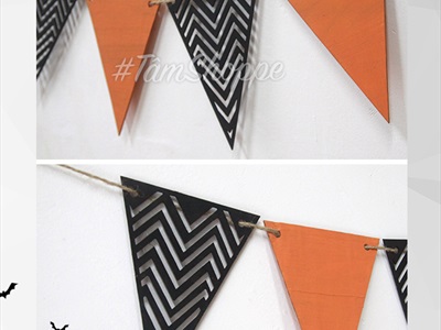 Dây banner chữ Halloween bằng gỗ handmade nhiều kiểu BANER-HLW-01