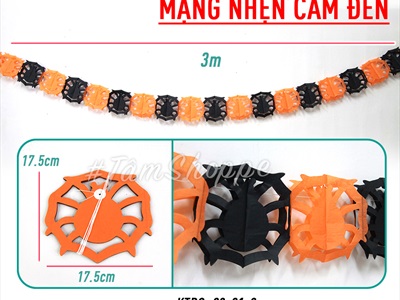 Dây banner treo Halloween bằng giấy các kiểu dài 3m BANER-HLW-02