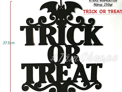 Dây treo Halloween nỉ đen 30-80cm nhiều kiểu [Có dây treo - 2 lớp] DTR-HLW-07