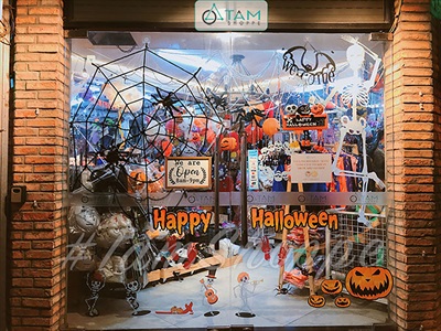 Dây treo Halloween nỉ đen 30-80cm nhiều kiểu [Có dây treo - 2 lớp] DTR-HLW-07