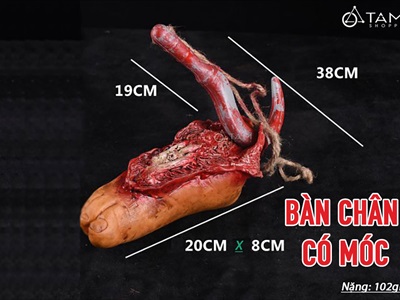 Dây treo Halloween bộ phận cơ thể người máu me [Cao su - kinh dị] DTR-HLW-05