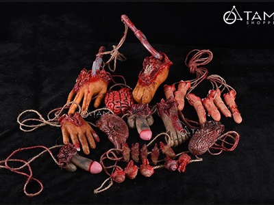 Dây treo Halloween bộ phận cơ thể người máu me [Cao su - kinh dị] DTR-HLW-05