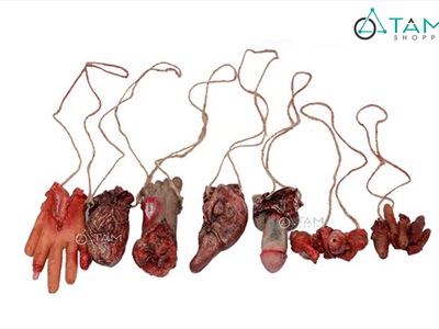 Dây treo Halloween bộ phận cơ thể người máu me [Cao su - kinh dị] DTR-HLW-05