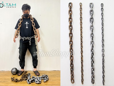 Dây xích nhựa cỡ lớn trang trí giả cổ dài 150cm DOCHOI-HLW-02