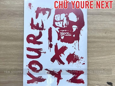 Decal Halloween dán kính tay chân máu khổ 80x80cm [Có keo - Chi tiết rời] DECAL-HLW-07