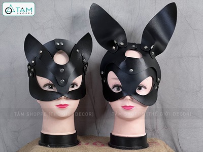 Mặt nạ đai da mèo đen - thỏ Bunny sexy MATNA-103