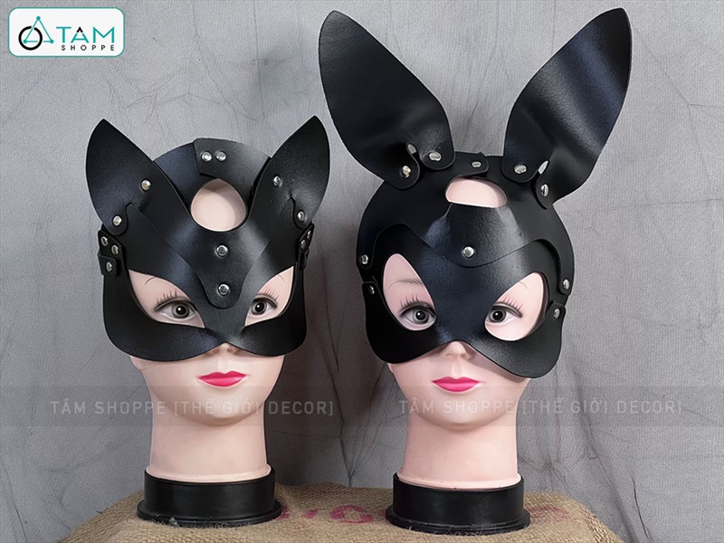 Mặt nạ đai da mèo đen - thỏ Bunny sexy MATNA-103