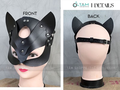 Mặt nạ đai da mèo đen - thỏ Bunny sexy MATNA-103
