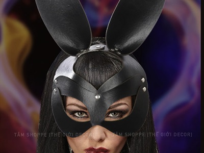 Mặt nạ đai da mèo đen - thỏ Bunny sexy MATNA-103