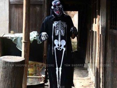 Mặt nạ Halloween ma quỷ nhựa mỏng màu bạc, đồng nhiều kiểu MATNA-96