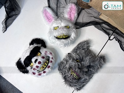 Mặt nạ lông thú kinh dị Thỏ Bunny - Gấu trúc - Sói xám MATNA-100