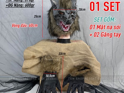 Mặt nạ và găng tay hóa trang người sói MATNA-95