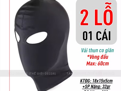 Mặt nạ vải đen trùm kín đầu nhiều kiểu MATNA-98
