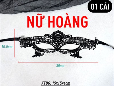 Mặt nạ vải ren đen che nửa mặt nhiều kiểu MATNA-104