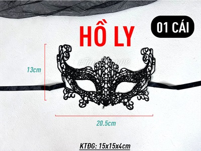 Mặt nạ vải ren đen che nửa mặt nhiều kiểu MATNA-104
