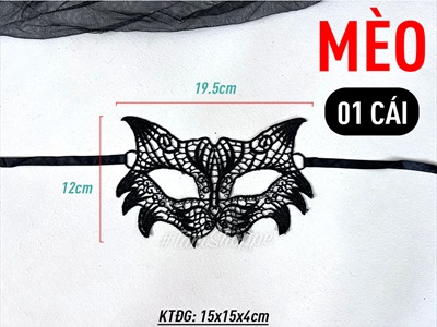 Mặt nạ vải ren đen che nửa mặt nhiều kiểu MATNA-104