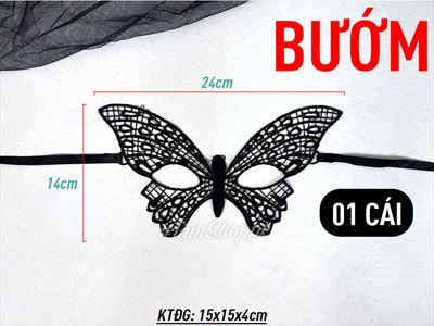 Mặt nạ vải ren đen che nửa mặt nhiều kiểu MATNA-104