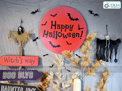 Mặt trăng Halloween tròn Formex 5ly ĐK60cm (tặng móc treo) FORM-HLW-01