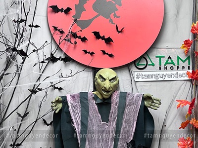 Mặt trăng Halloween tròn Formex 5ly ĐK60cm (tặng móc treo) FORM-HLW-01