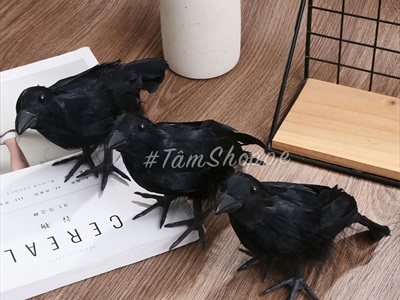 Mô hình con quạ đen giả trang trí TCV-QUA-01