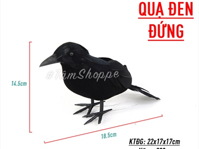 Mô hình con quạ đen giả trang trí TCV-QUA-01