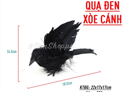 Mô hình con quạ đen giả trang trí TCV-QUA-01