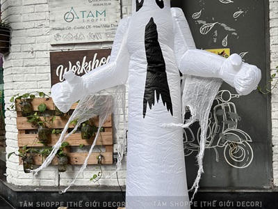 Mô hình Halloween khổng lồ bơm hơi tự động nhiều kiểu [Vải dày - Bơm xịn] BOMHOI-HLW-01