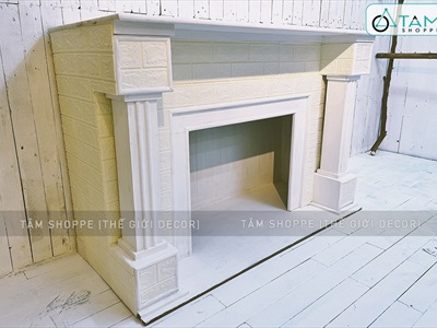 Mô hình lò sưởi trang trí cỡ lớn D140cm [Tặng củi + Dây đèn] LOSUOI-02