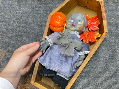 Mô hình quan tài Dracula gỗ cỡ nhỏ D40cm QUANTAI-02