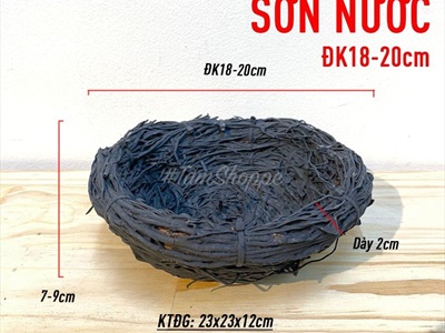 Mô hình tổ quạ đen trang trí bằng rễ cây TCHIM-01