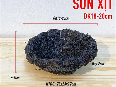 Mô hình tổ quạ đen trang trí bằng rễ cây TCHIM-01