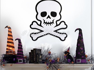 Mô hình treo Halloween vải nỉ phối màu nhiều kiểu HLW-TREO-NI-01