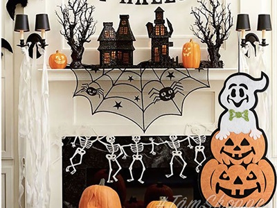 Mô hình treo Halloween vải nỉ phối màu nhiều kiểu HLW-TREO-NI-01