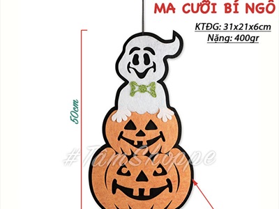Mô hình treo Halloween vải nỉ phối màu nhiều kiểu HLW-TREO-NI-01