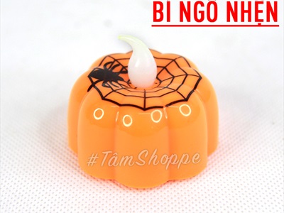 Nến điện tử hình bí ngô dạng tealight sẵn pin NEN-DT-05
