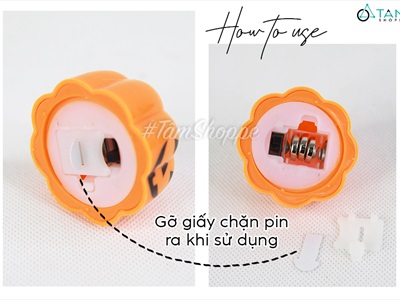 Nến điện tử hình bí ngô dạng tealight sẵn pin NEN-DT-05