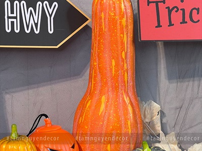 Quả bí ngô Halloween như thật trái dài cỡ lớn TRAI-BINGO-04