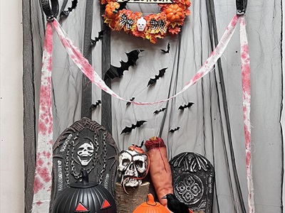 Quả bí ngô Halloween nhựa cứng cam đen nhiều cỡ TRAI-BINGO-02