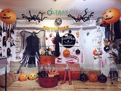 Quả bí ngô Halloween nhựa cứng cam đen nhiều cỡ TRAI-BINGO-02