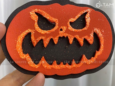 Set 04 miếng dán tường bí ngô 2 lớp kim tuyến [Mút bitis/ từ 11-31cm] DANTUONG-02