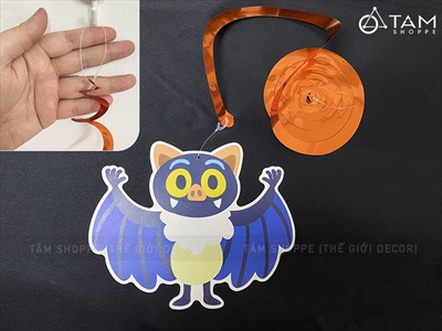 Set 06 dây treo Halloween thả trần xoắn 6 kiểu phụ kiện giấy DTR-HLW-01