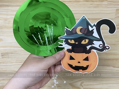 Set 06 dây treo Halloween thả trần xoắn 6 kiểu phụ kiện giấy DTR-HLW-01