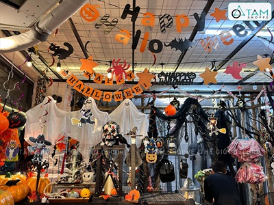 Set 06 dây treo Halloween thả trần xoắn 6 kiểu phụ kiện giấy DTR-HLW-01