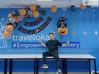 Set bóng Halloween chủ đề Mèo - Nhện SETBONG-HLW-02