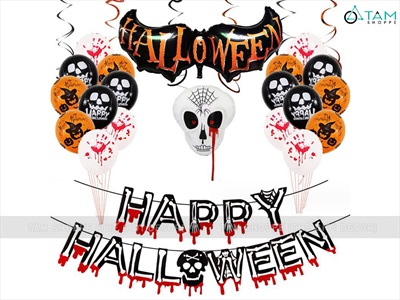 Set bóng trang trí Halloween đầu lâu khóc máu 2774 - 2775  SETBONG-HLW-01