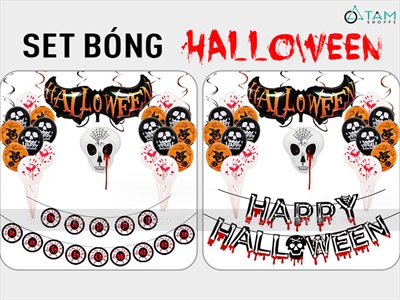 Set bóng trang trí Halloween đầu lâu khóc máu 2774 - 2775  SETBONG-HLW-01